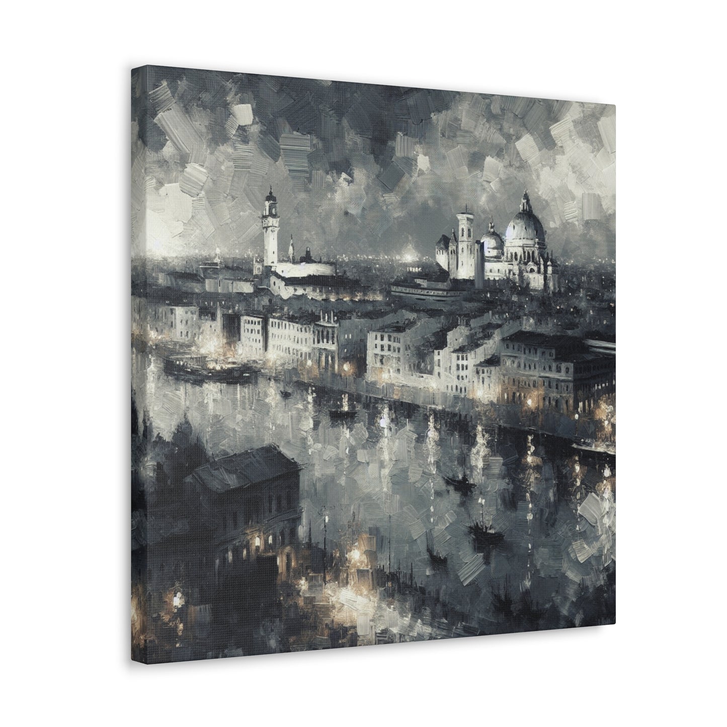 Nocturnal Urban Splendor - Canvas