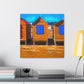 "Summer Beach Cottages" - Canvas