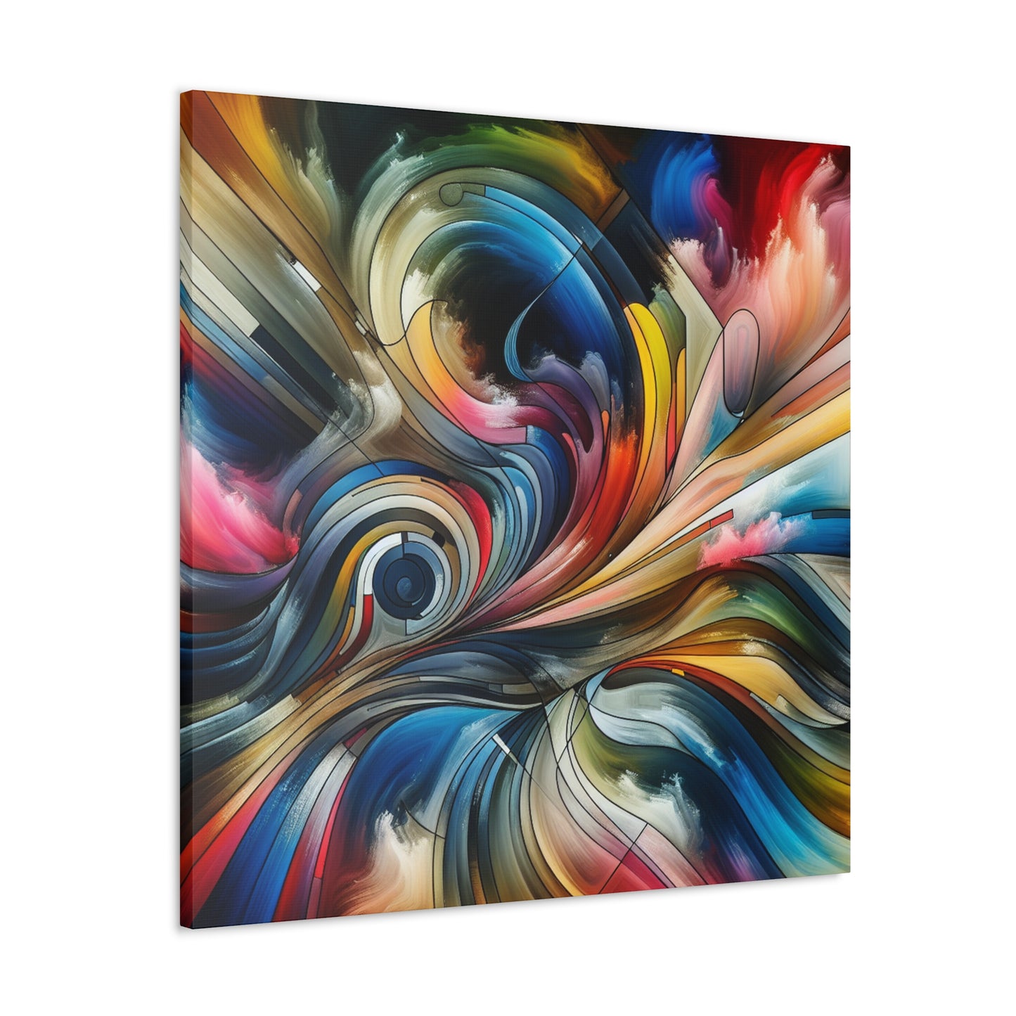 Whirling Colors Embrace - Canvas