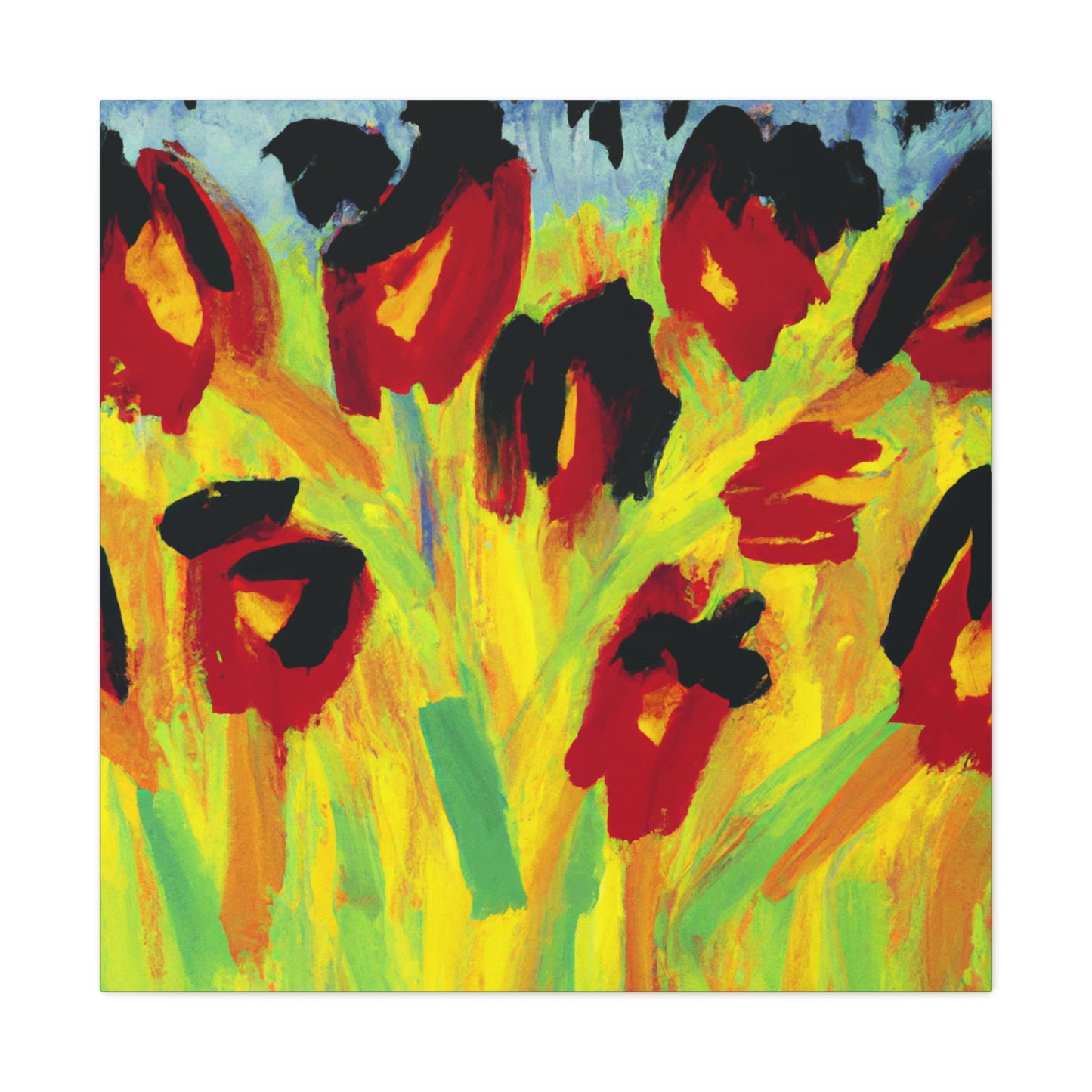 Tulips Abandoned Expressionism - Canvas