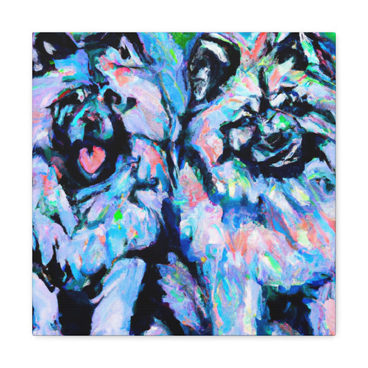 "Keeshond in Expressionism" - Canvas