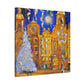 "City Square Splendor Scene" - Canvas