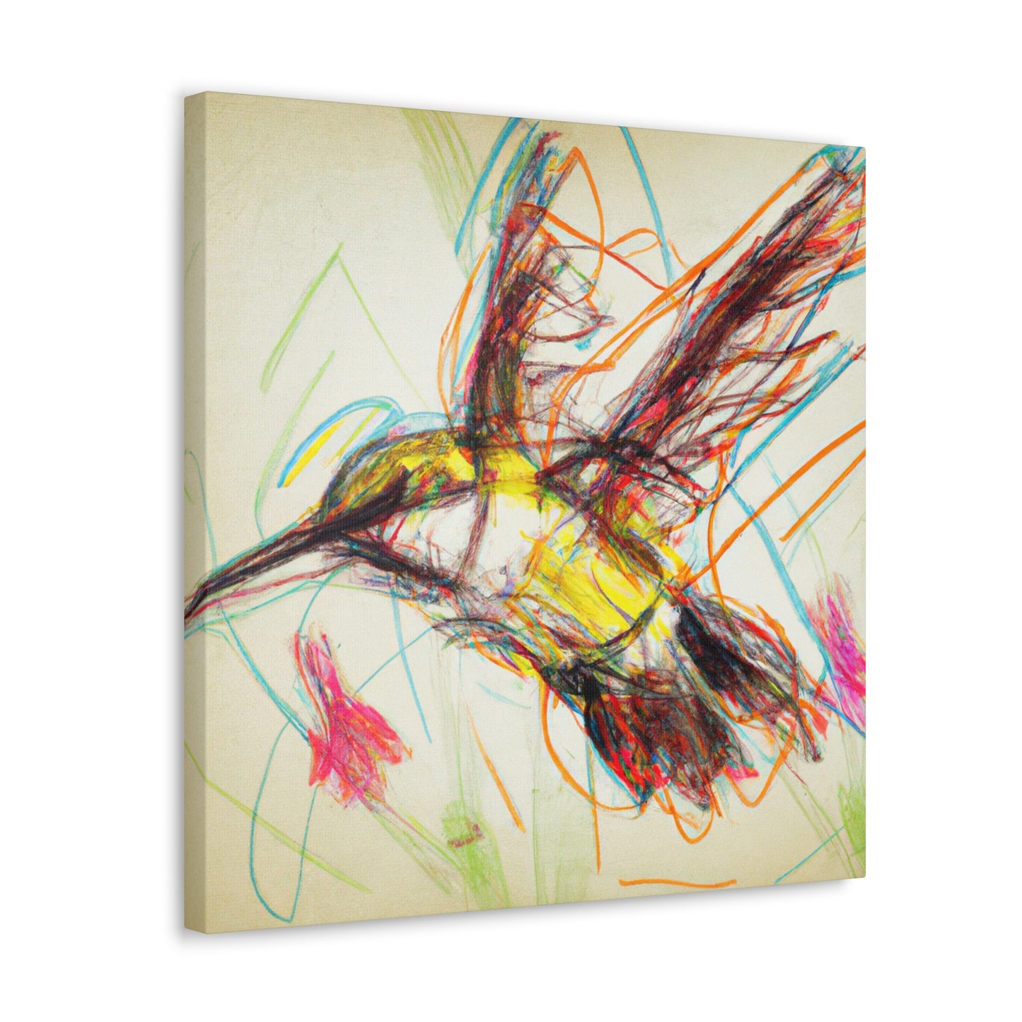 "Hummingbird in Flight" - Canvas