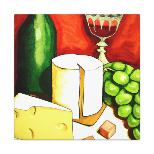 Cheese and Grapes Feast - Canvas