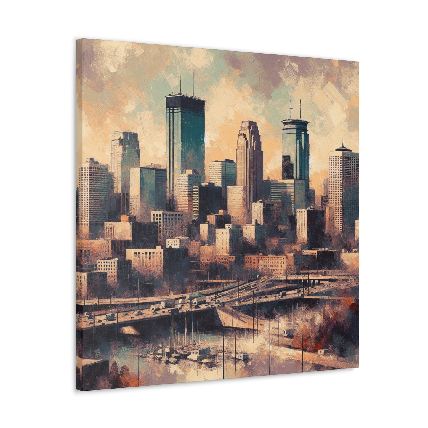 "Urban Symphony: Minneapolis" - Canvas