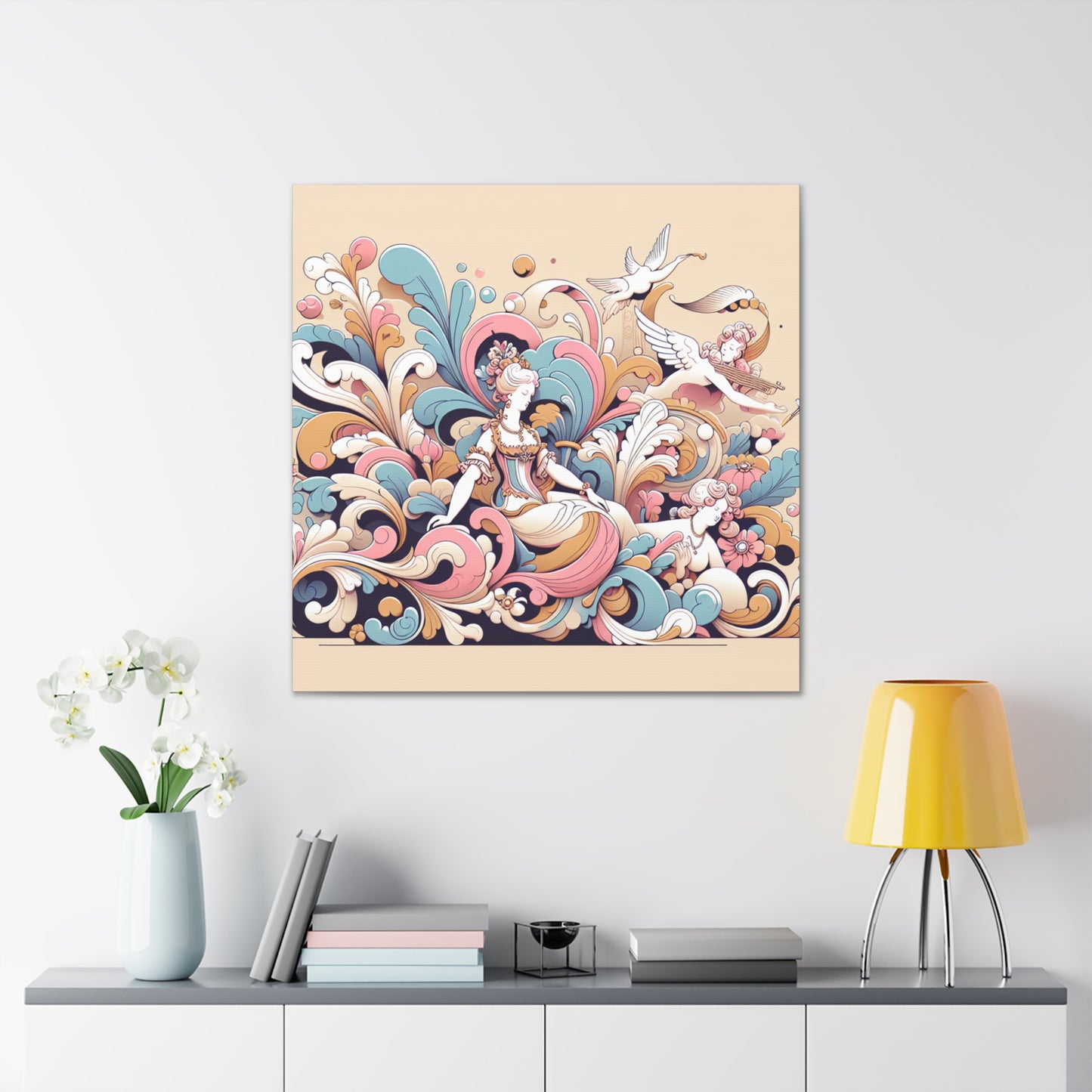 Gilded Serenade Elegance - Canvas