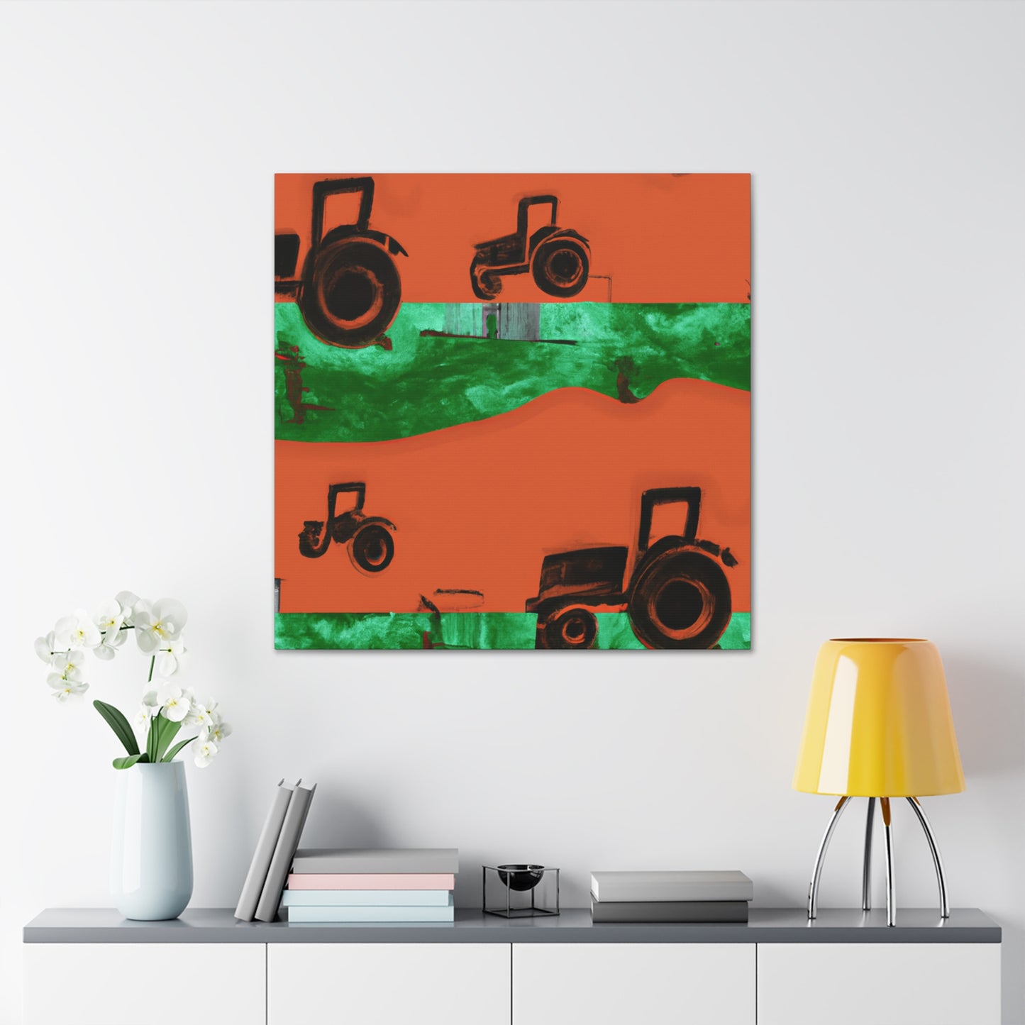 Tractor's Tranquil Harvest - Canvas