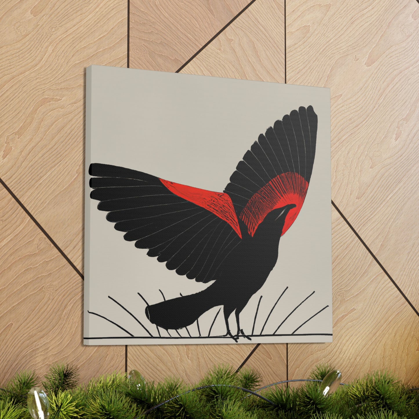 "Blackbird of Deco Dreams" - Canvas