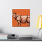 Majestic Indian Rhinoceros - Canvas