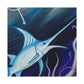 "Swimming Swordfish Splendor" - Canvas