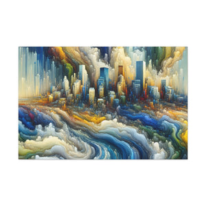 "Cityscape Serenity: Portland" - Canvas