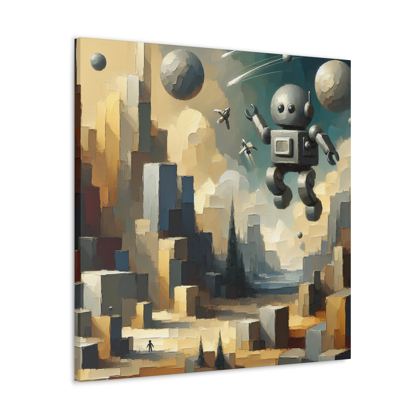 "Robotic Cosmic Wonderland" - Canvas