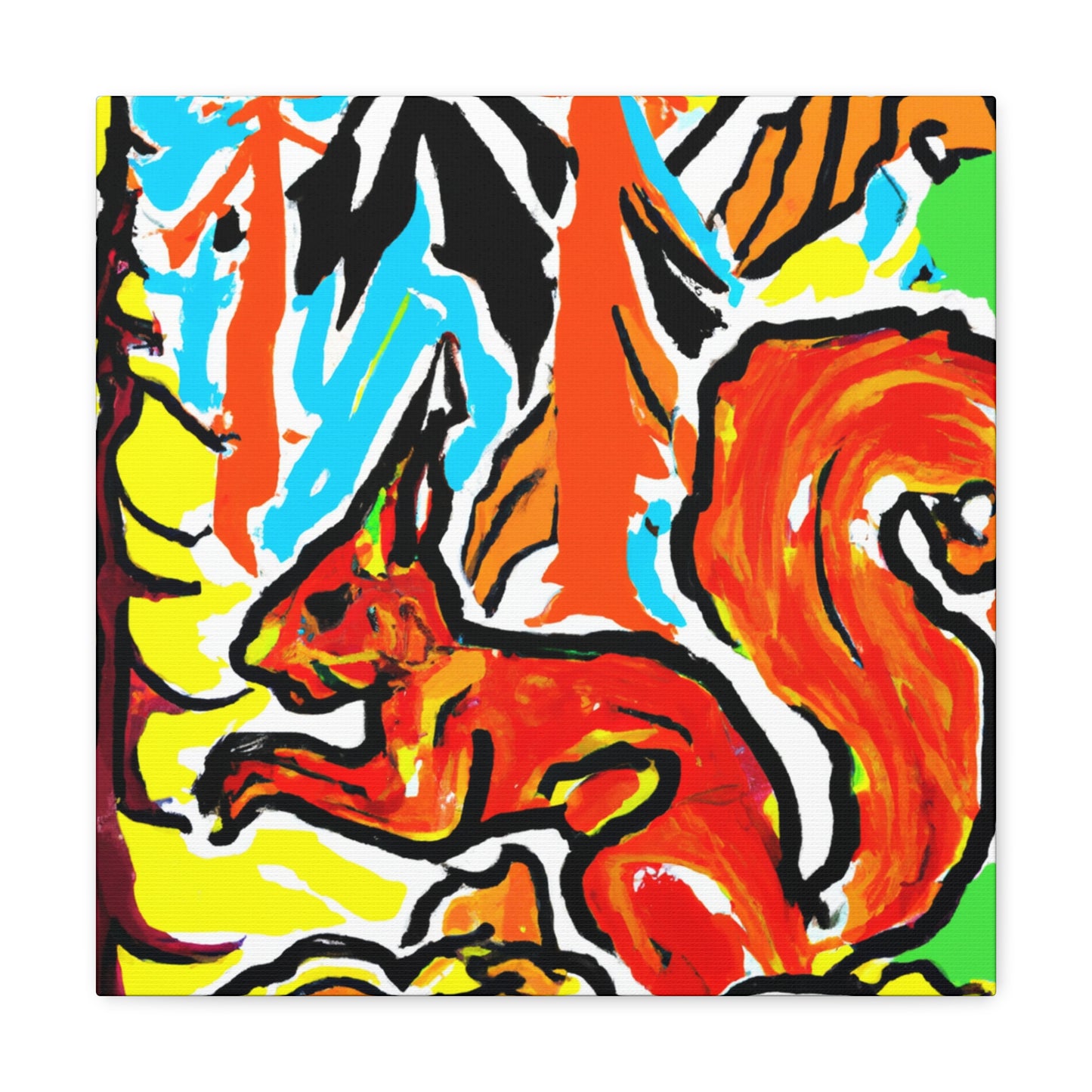 "Squirrels in Pop Art" - Canvas