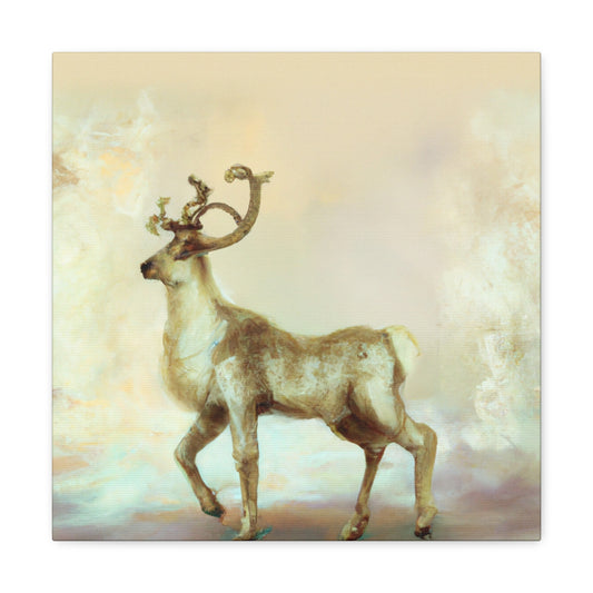 Reindeers in Moonlight - Canvas