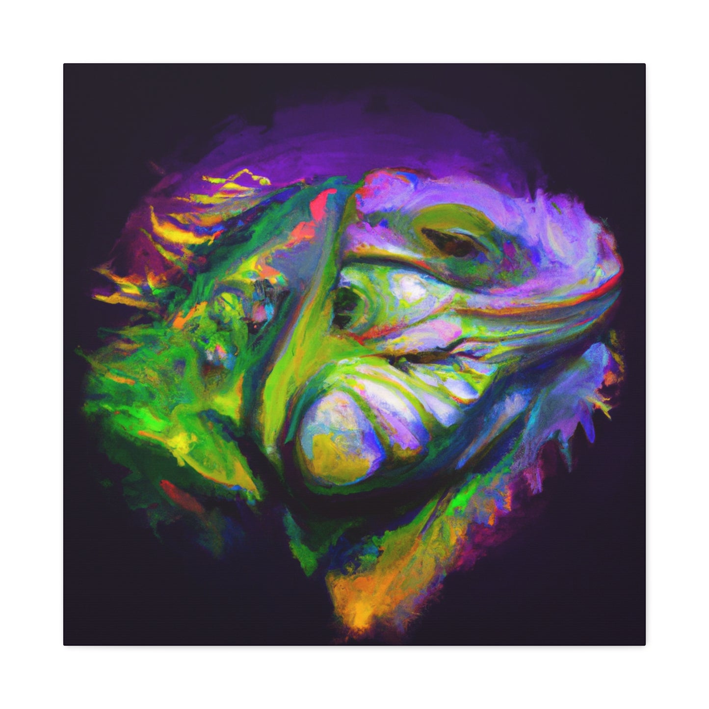 Green Iguana Dreamscape - Canvas