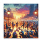 "Buskers' Vibrant Street Showcase" - Canvas