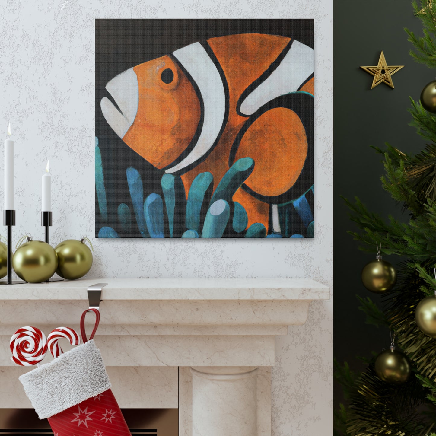 "Funny Clownfish Artwork." - Canvas