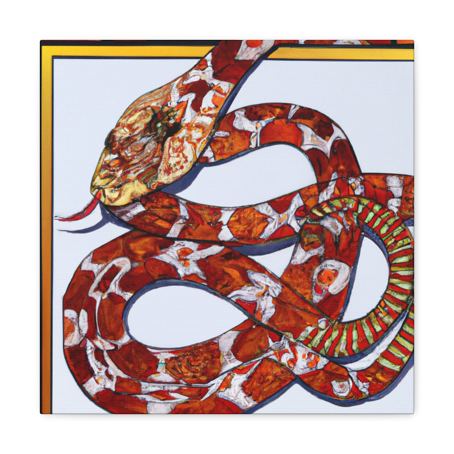 Corn Snake Abstract Art - Canvas