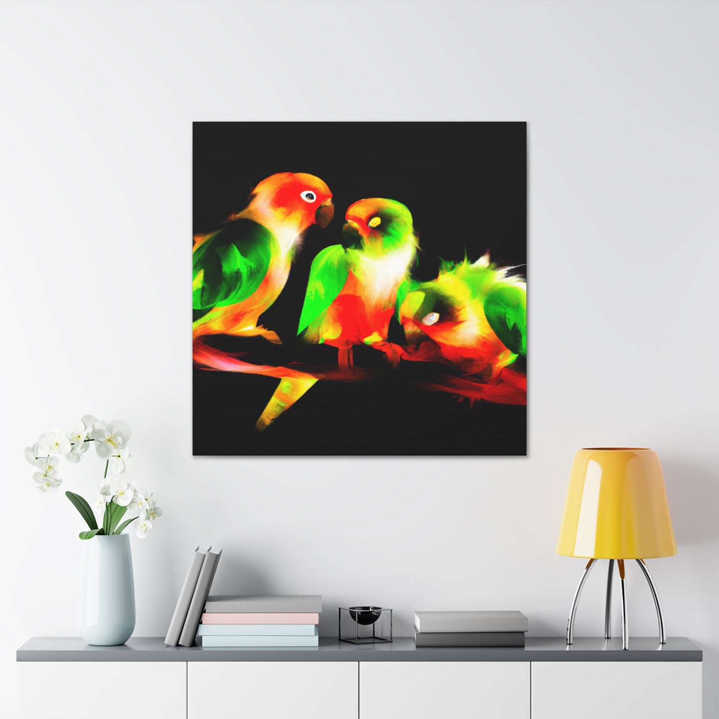 "Conure Rainbow Colors" - Canvas