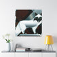 Arctic Fox Art Deco - Canvas