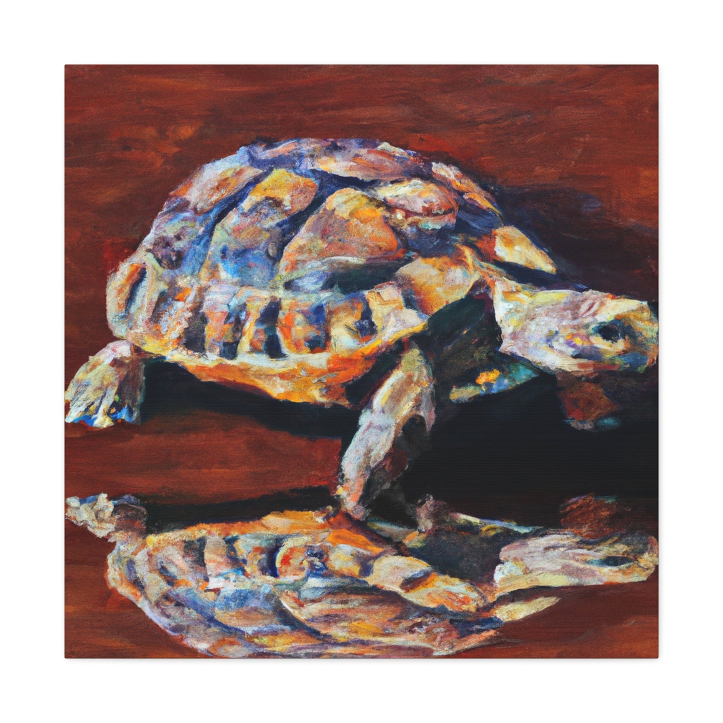 Tortoise in Hyperrealism - Canvas