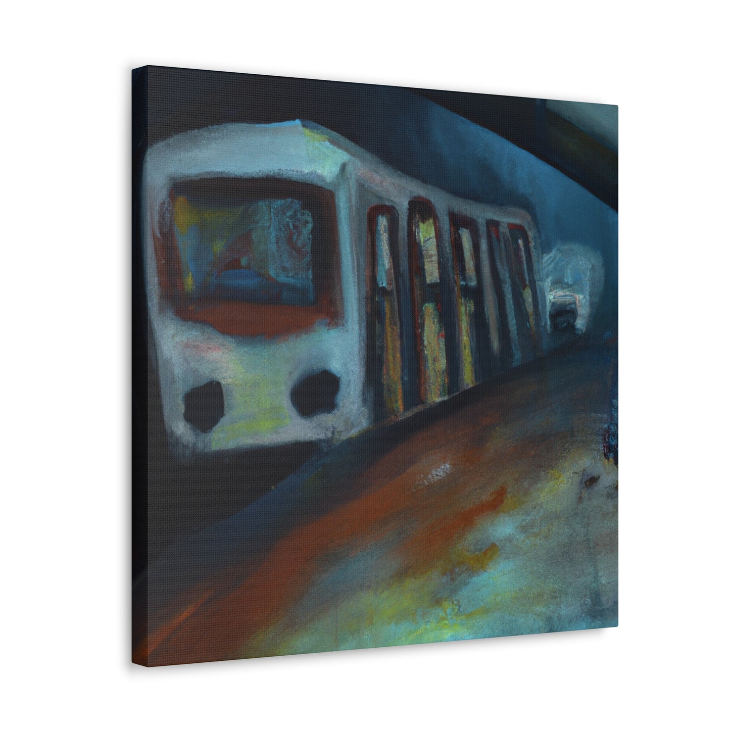 "Riding the Subway Train" - Canvas