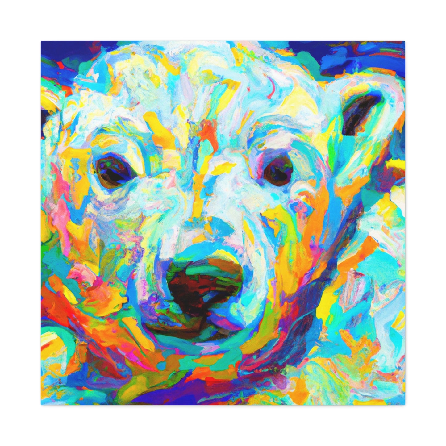 Polar Bear in Fauve - Canvas