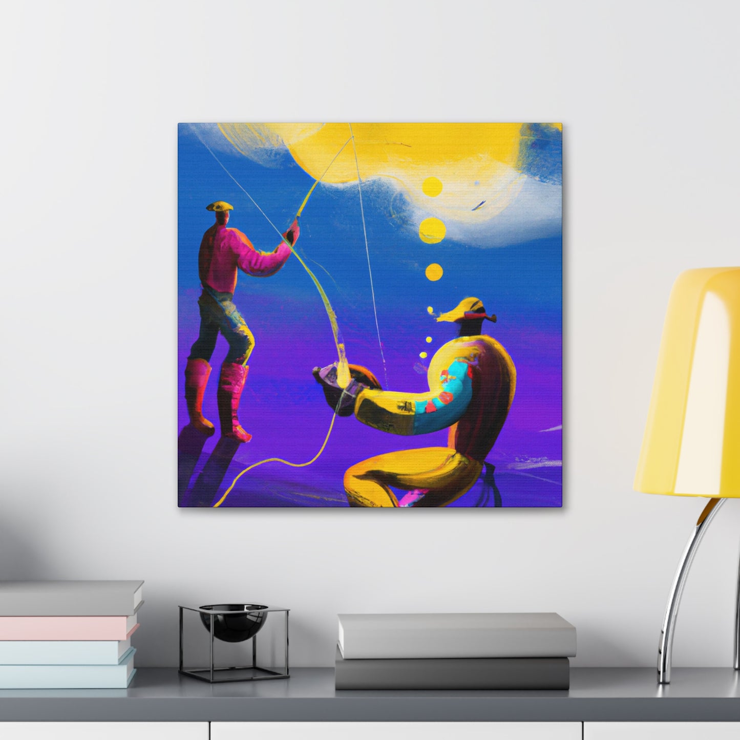 Fishing in the Moonlight - Canvas