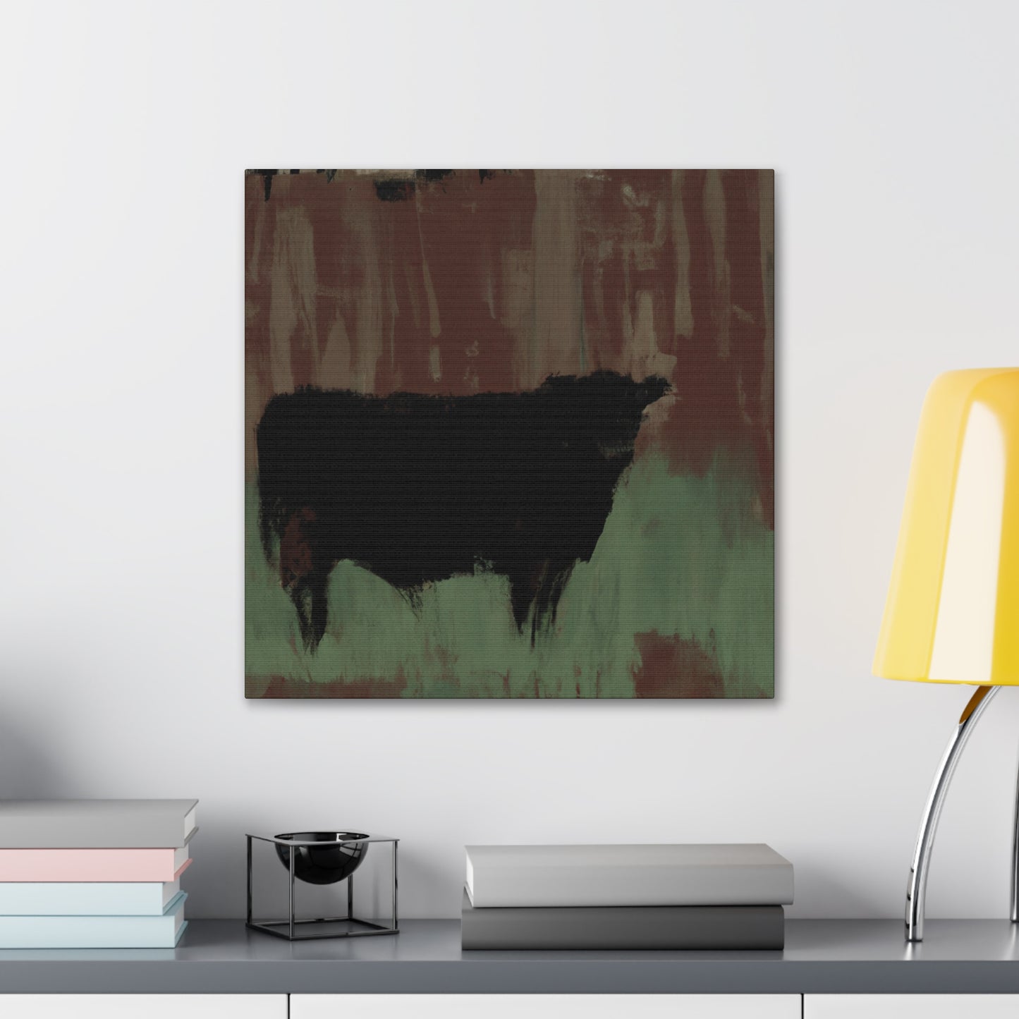 "Black Angus Reflection" - Canvas