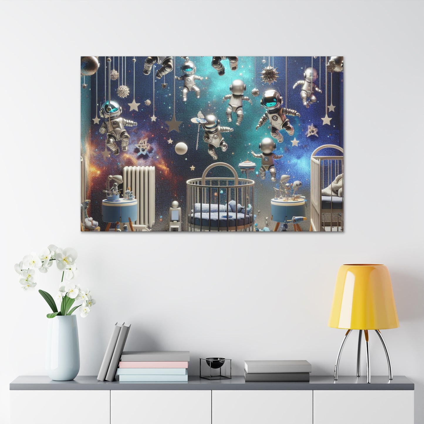 "Robotic Cosmic Escapade" - Canvas