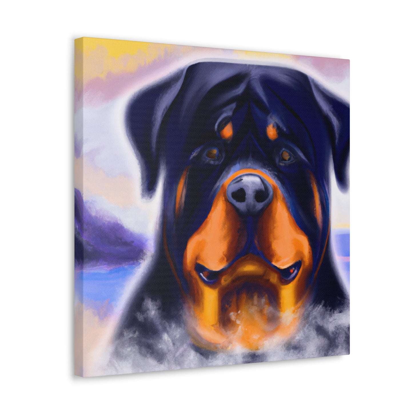 "Rottweiler's Regal Gaze" - Canvas