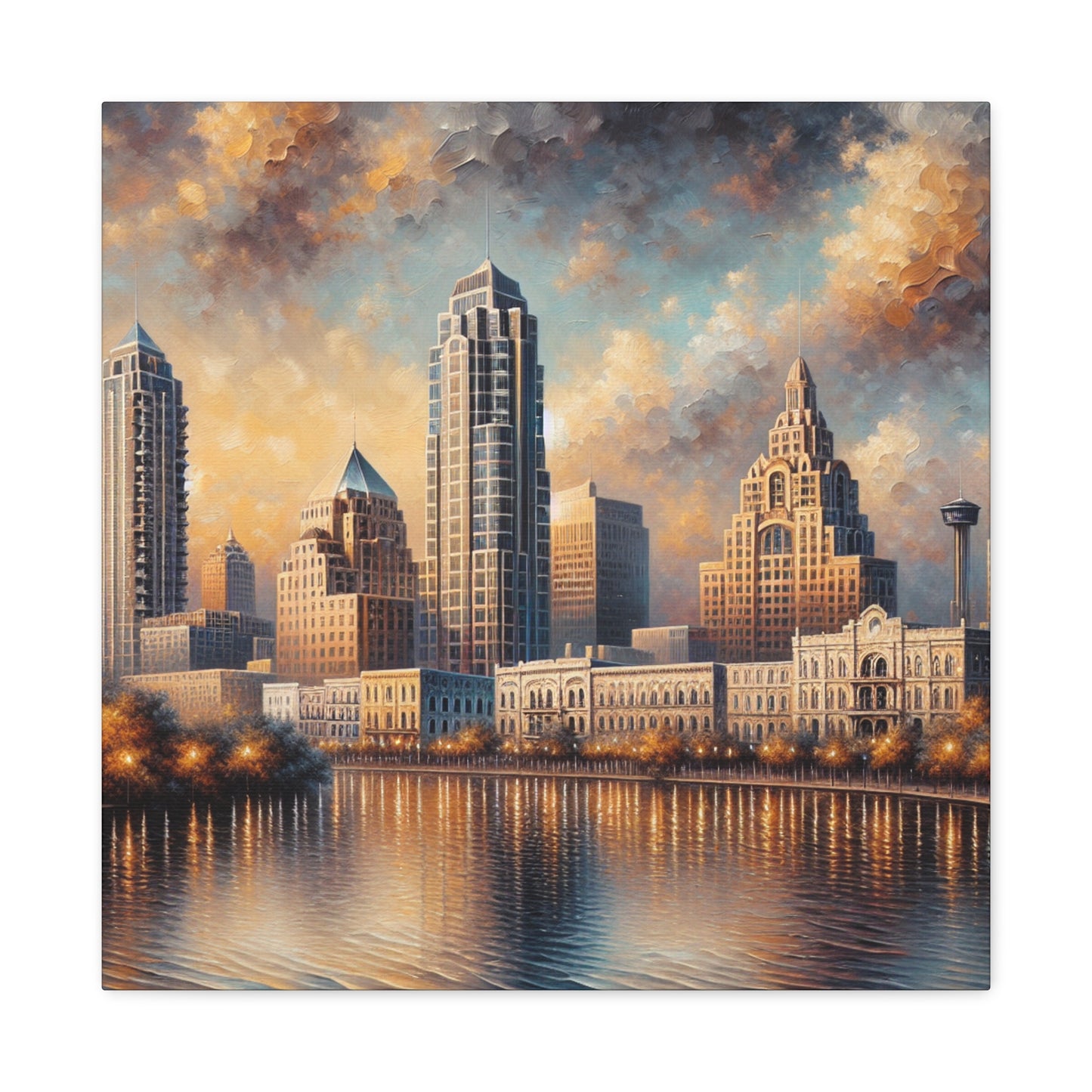 "Serenity Amidst Urban Splendor" - Canvas