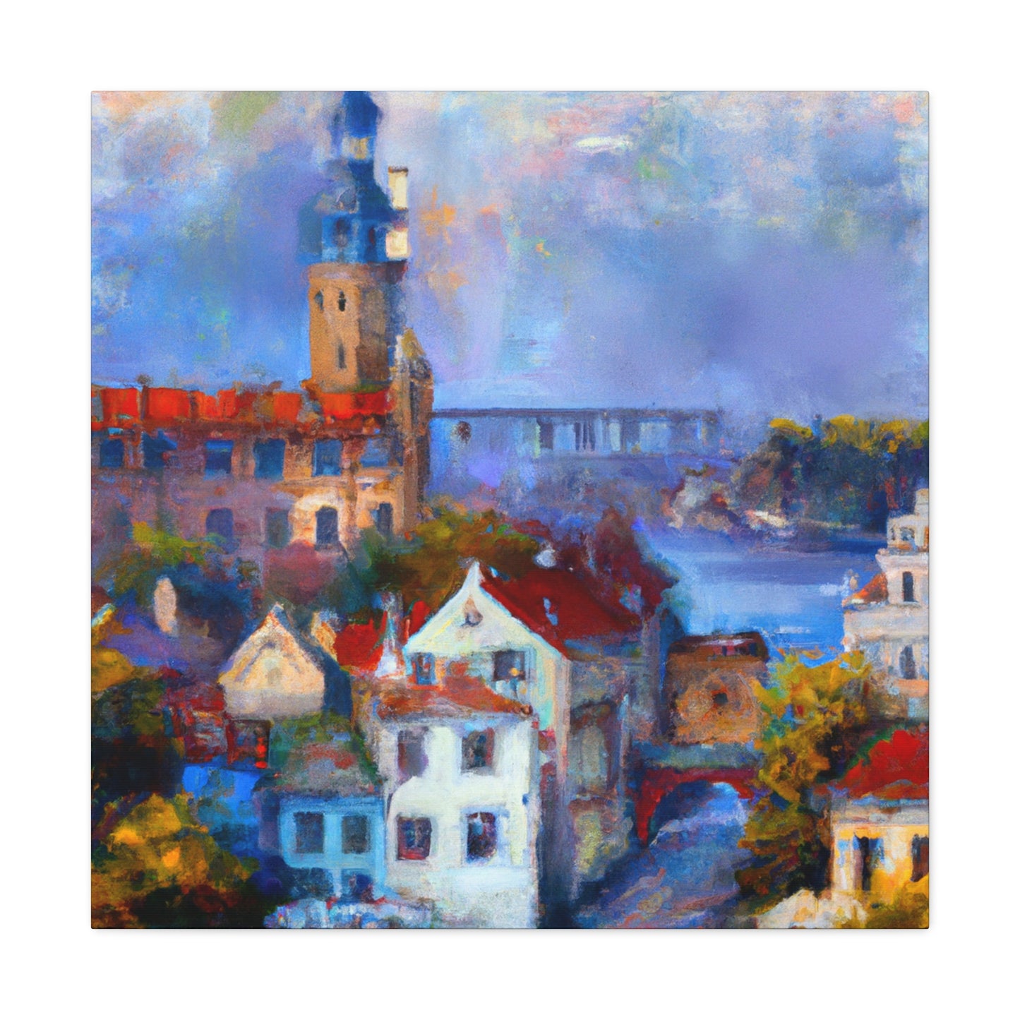 "Tudor Palace Impressionism" - Canvas