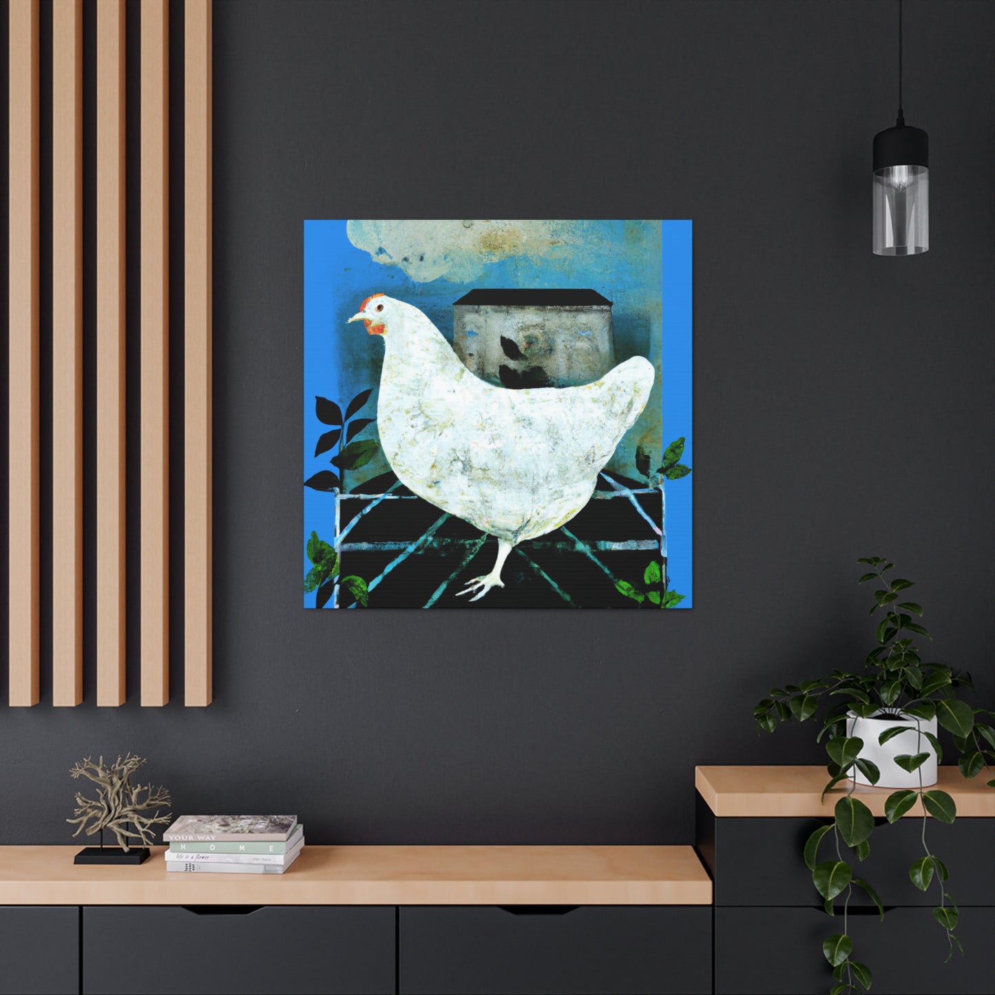 "Chicken in Art Deco" - Canvas