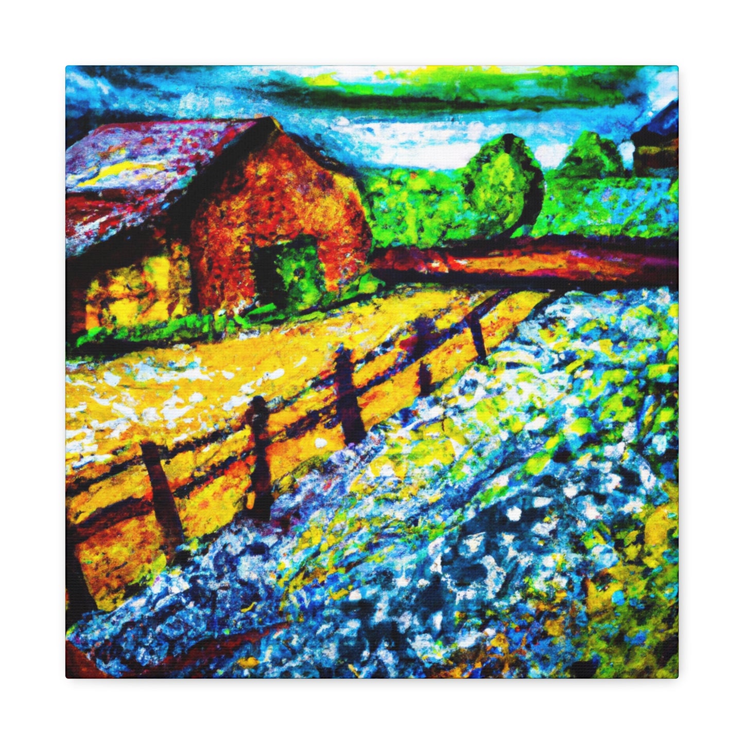 Farmhouse Expressionism Dream - Canvas