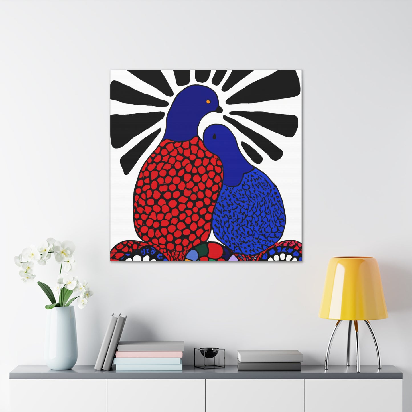 "Time-Honored Lovebirds" - Canvas