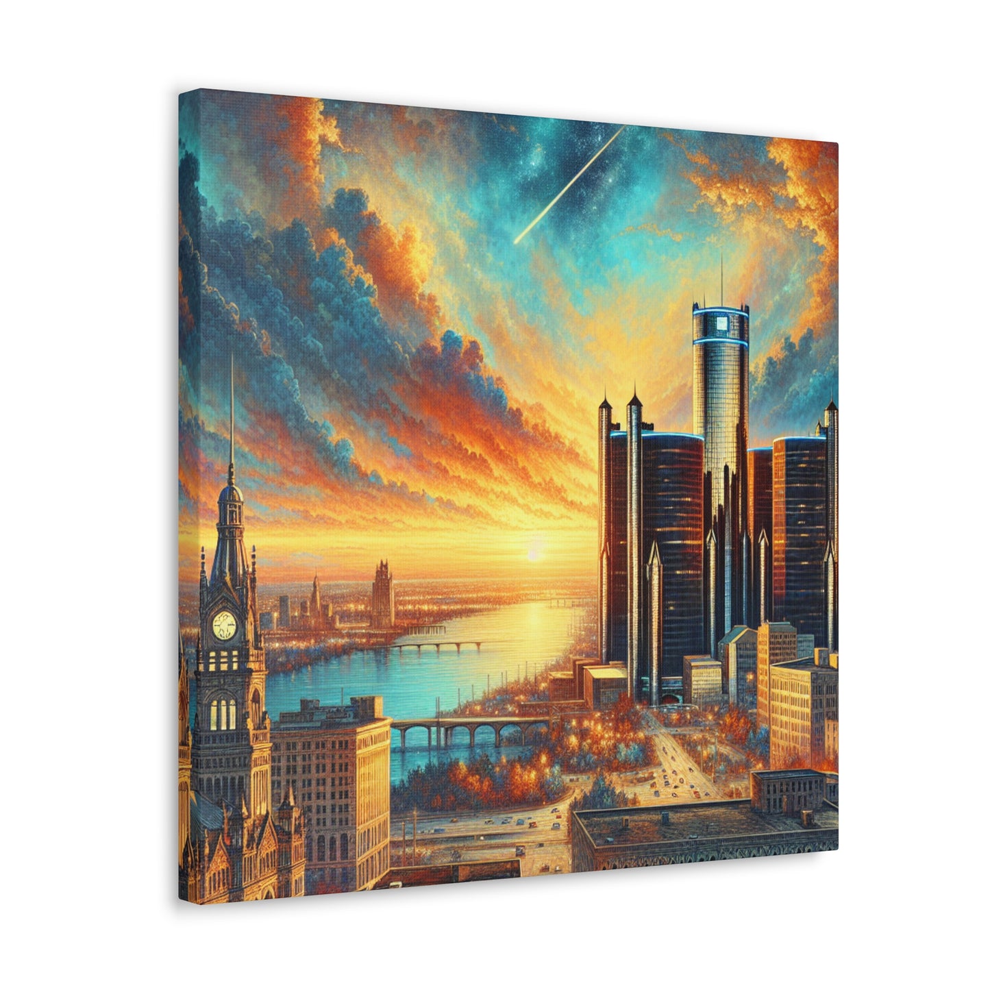 "Renaissance Reverie: Detroit's Splendor" - Canvas