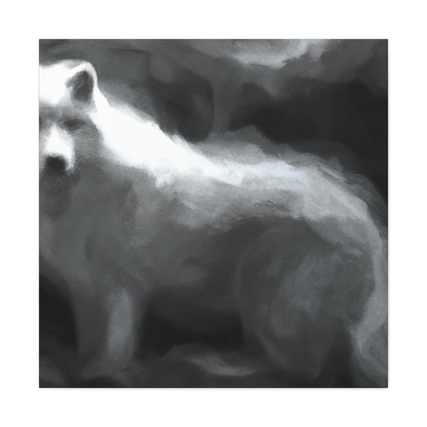 "Arctic Wolf Impressionism" - Canvas