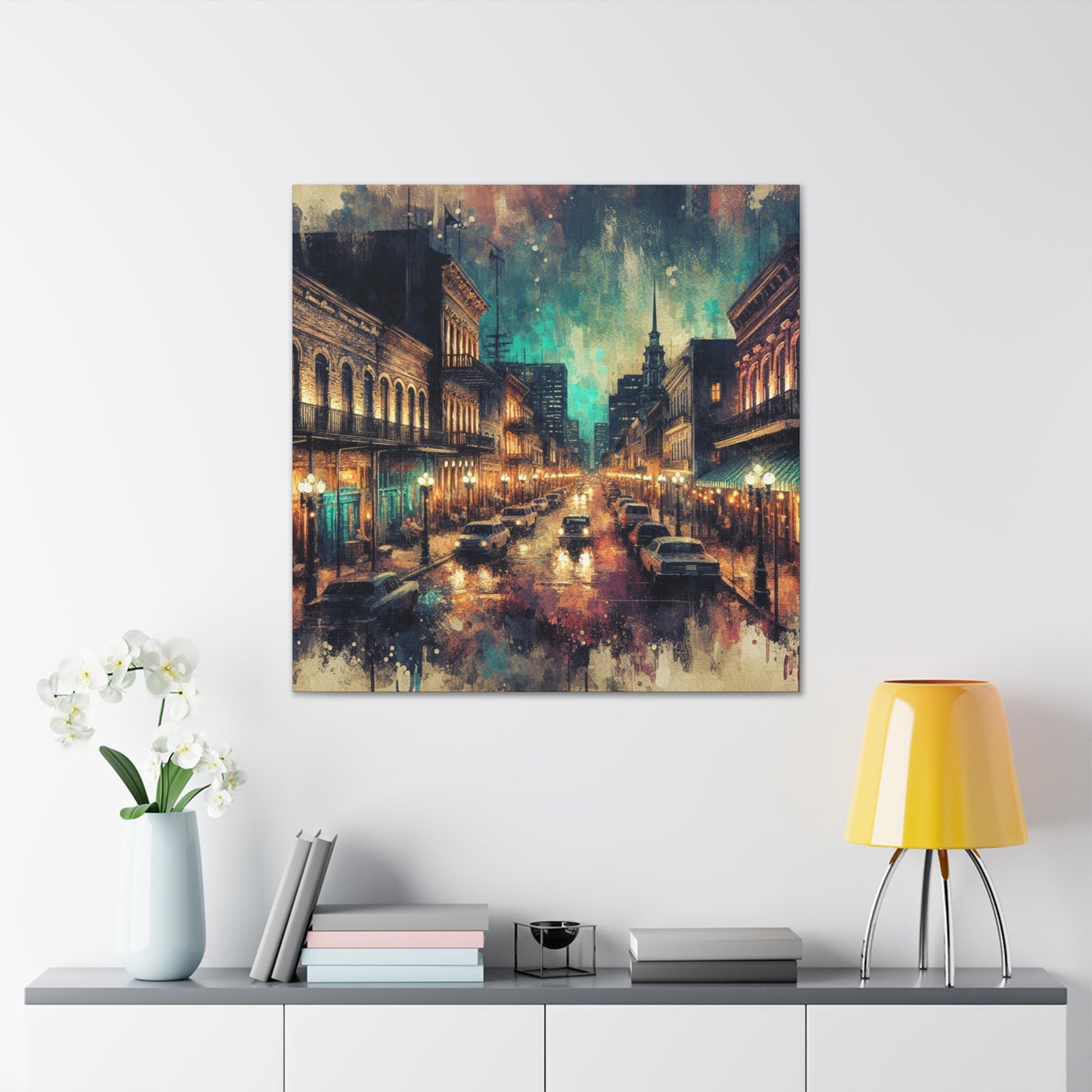 "City Lights Unveiled" - Canvas