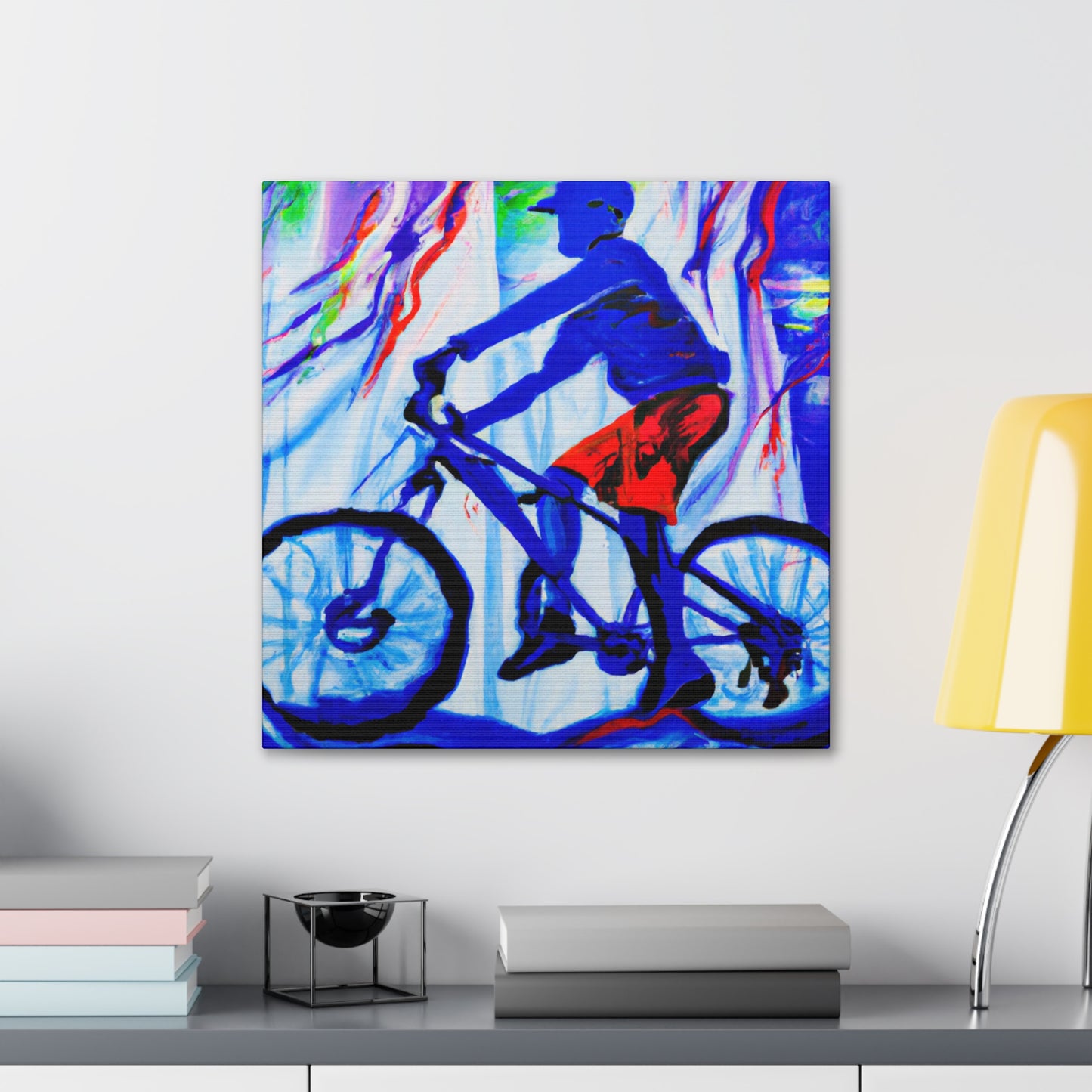 Cycling in Colorful Expression - Canvas