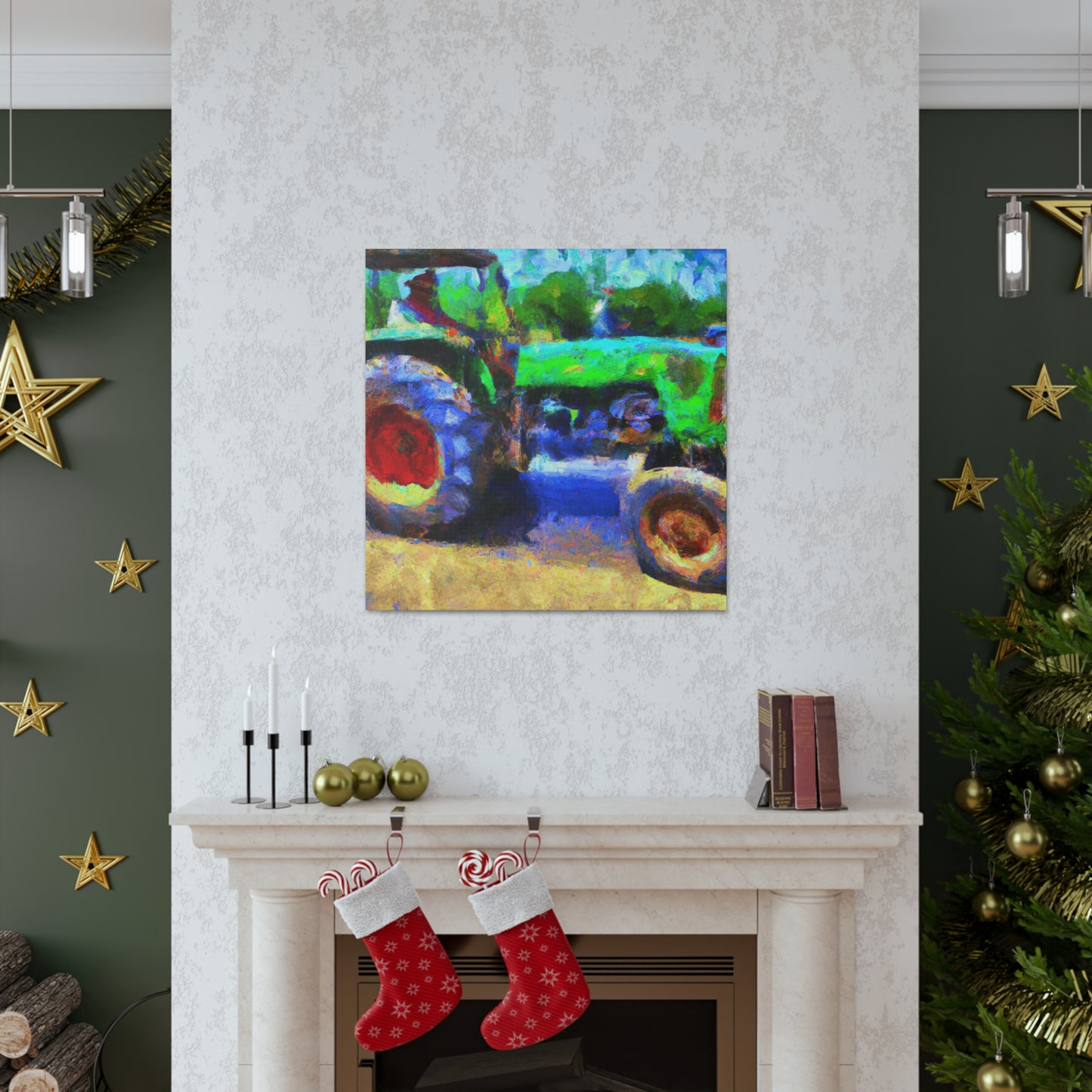 Tractor in Impressionism - Canvas