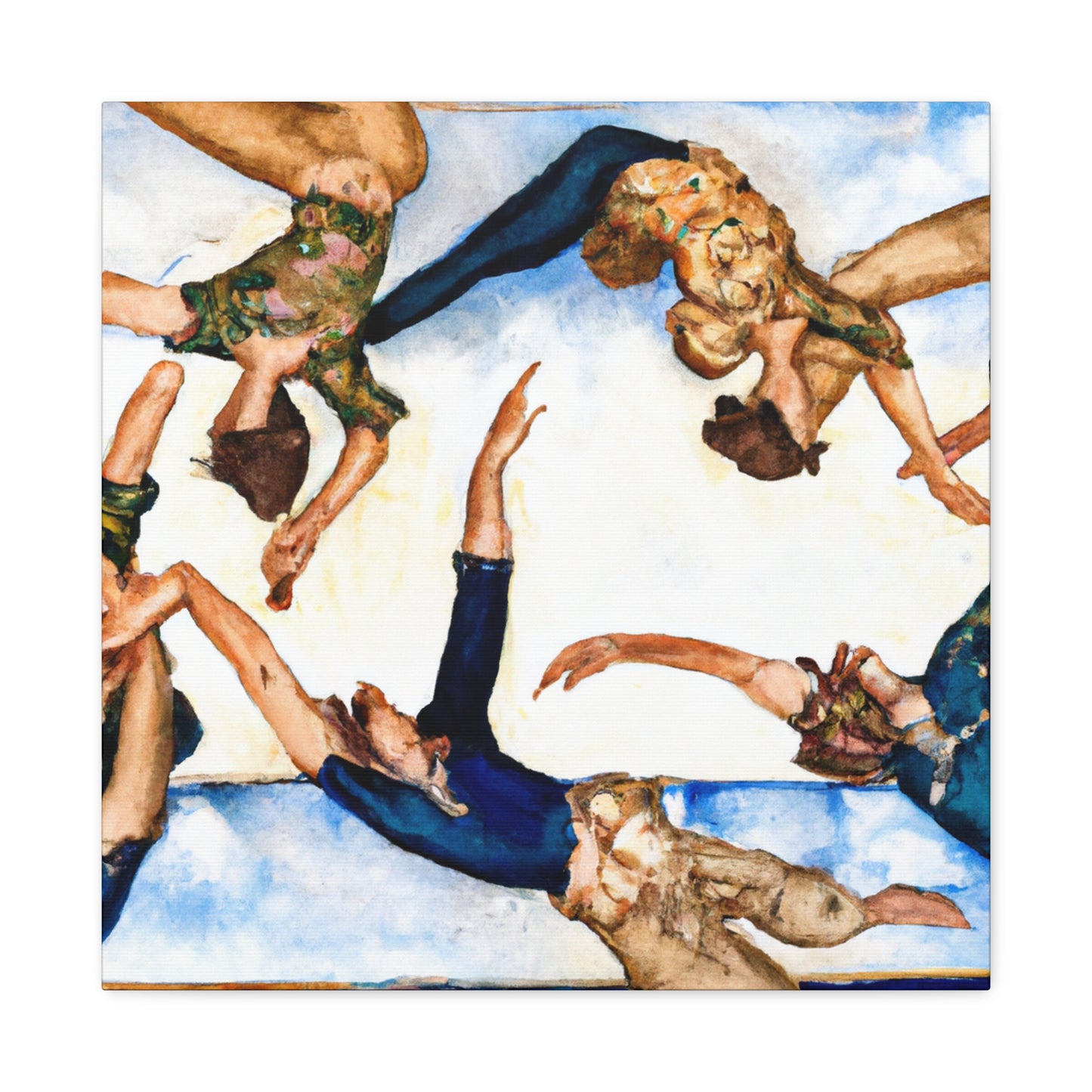 Gymnasts at Play - Canvas