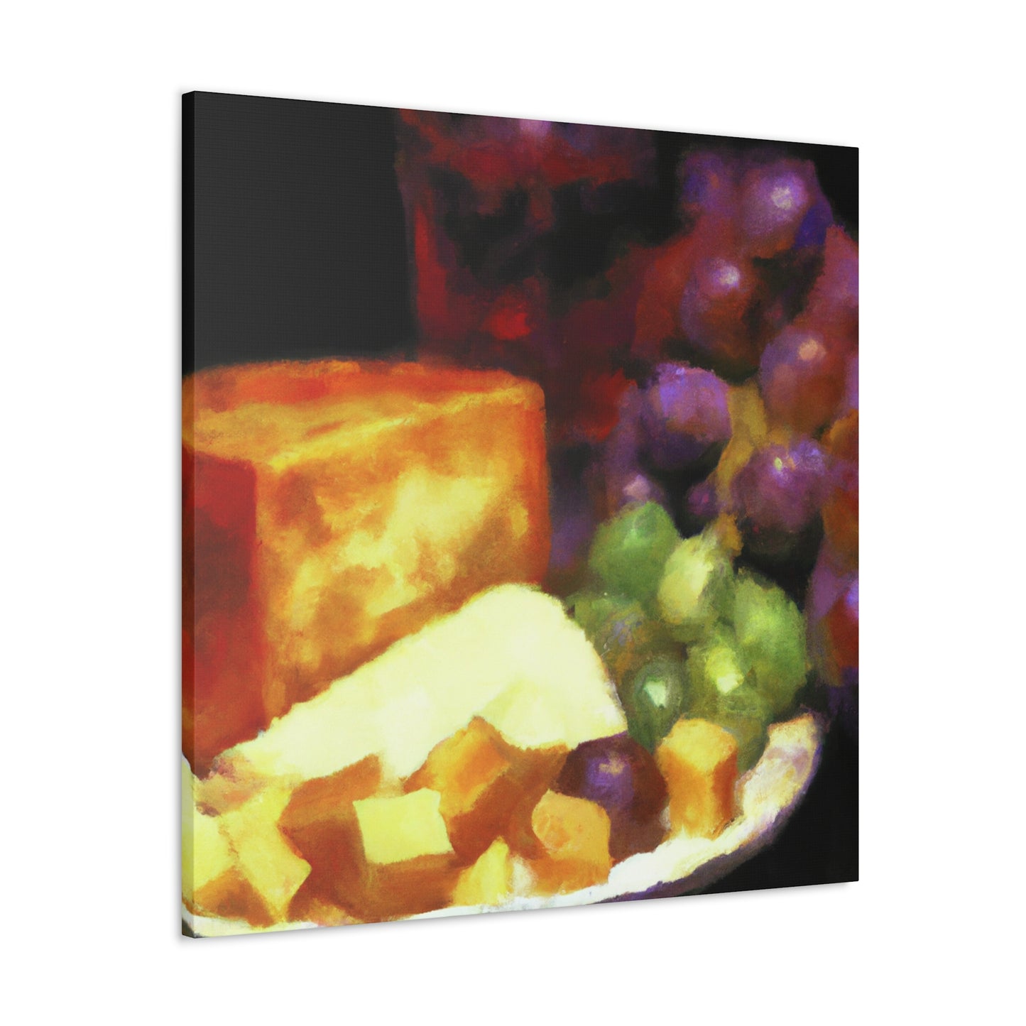 "Cheese and Grape Harmony" - Canvas