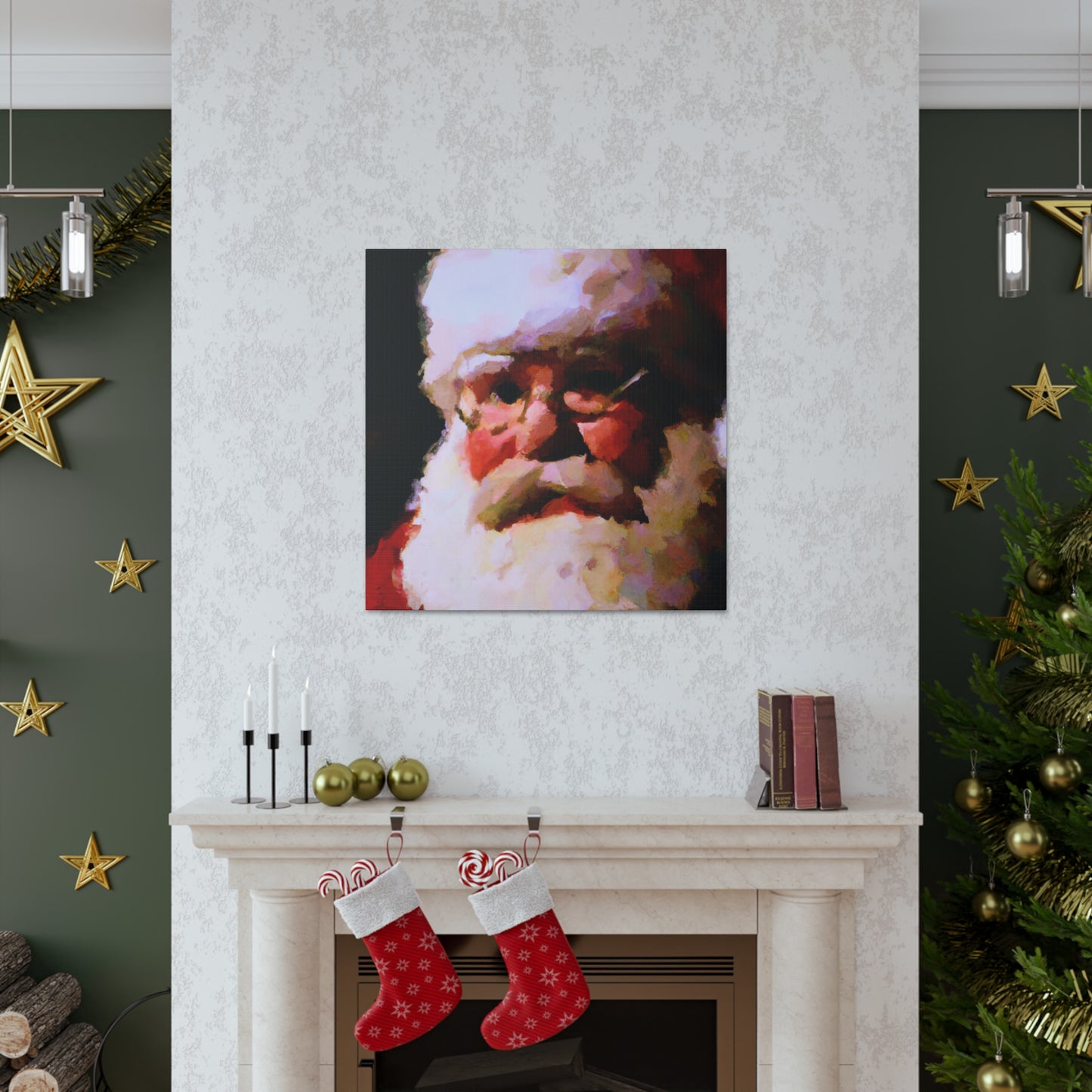 Santa's Holiday Sparkle - Canvas