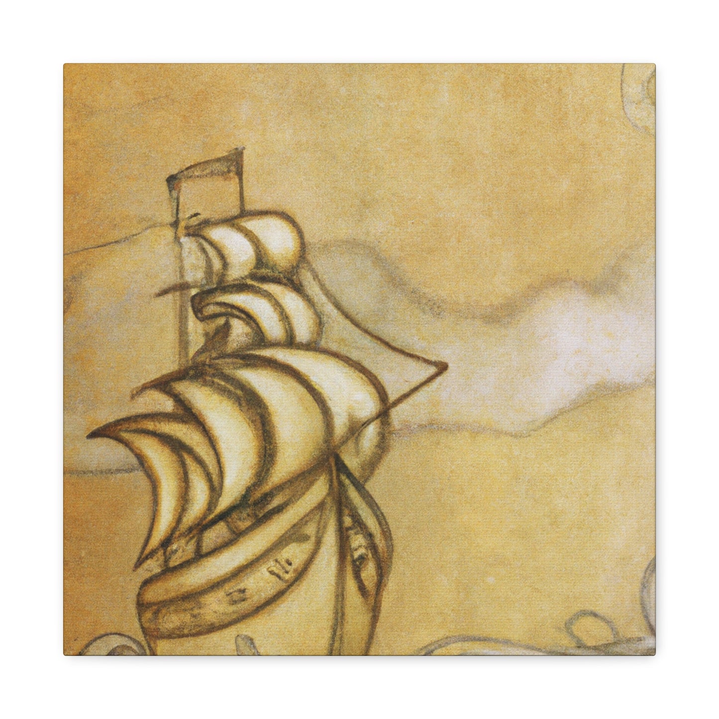 "Ship at Dusk Horizon" - Canvas