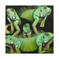 "Green Iguana Dreamscape" - Canvas