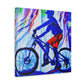 Cycling in Colorful Expression - Canvas