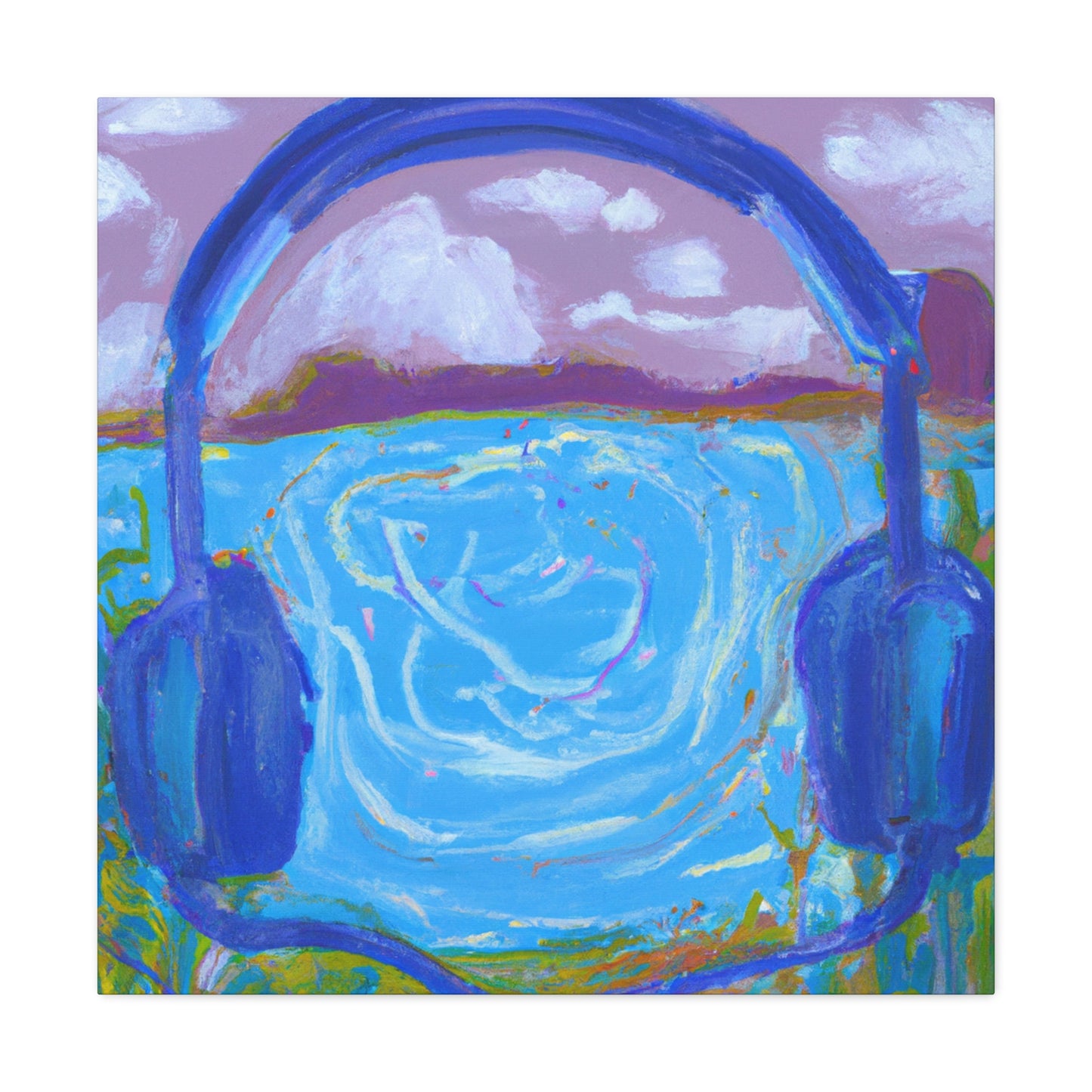 "Headphones in Harmony" - Canvas