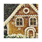 Gingerbread House Mosaic - Canvas