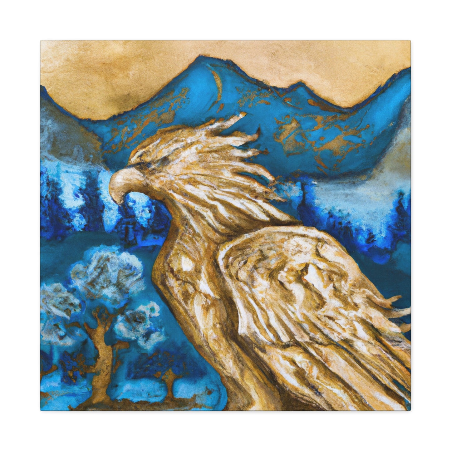 The Golden Eagle Arising - Canvas